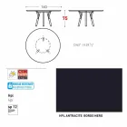 Varaschin Linki Okrągły stół nowoczesny design ogród, H 75 cm Viadurini