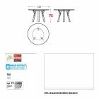 Varaschin Linki Okrągły stół nowoczesny design ogród, H 75 cm Viadurini