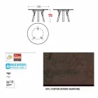 Varaschin Linki Okrągły stół nowoczesny design ogród, H 75 cm Viadurini