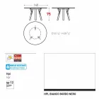 Varaschin Linki Okrągły stół nowoczesny design ogród, H 75 cm Viadurini