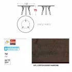 Varaschin Linki Okrągły stół nowoczesny design ogród, H 75 cm Viadurini