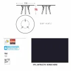 Varaschin Linki Okrągły stół nowoczesny design ogród, H 75 cm Viadurini