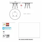 Varaschin Linki Okrągły stół nowoczesny design ogród, H 75 cm Viadurini