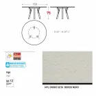 Varaschin Linki Okrągły stół nowoczesny design ogród, H 75 cm Viadurini