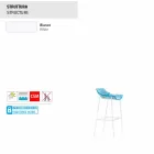 Varaschin Summer Outdoor Zestaw stołków ze stali i tkaniny Viadurini