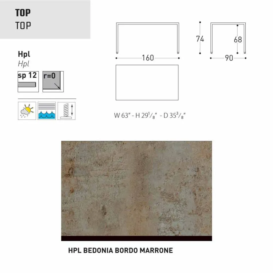 Stół Varaschin Victor wewnątrz i ogrodzie restauracji, nowoczesny design Viadurini