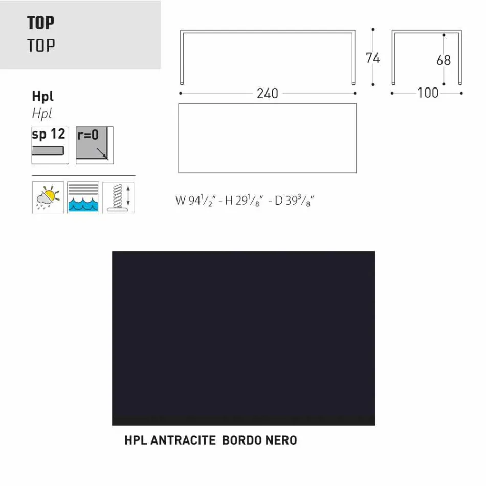 Stół Varaschin Victor wewnątrz i ogrodzie restauracji, nowoczesny design Viadurini