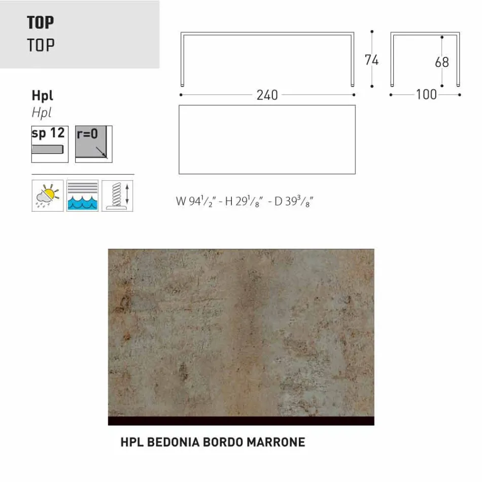 Stół Varaschin Victor wewnątrz i ogrodzie restauracji, nowoczesny design Viadurini