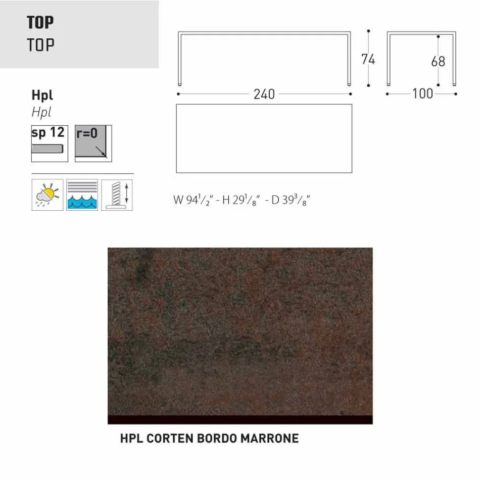 Stół Varaschin Victor wewnątrz i ogrodzie restauracji, nowoczesny design Viadurini