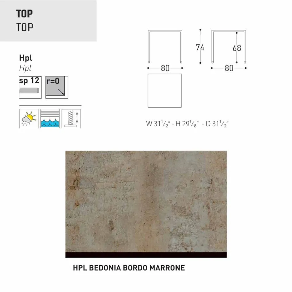 Stół Varaschin Victor wewnątrz i ogrodzie restauracji, nowoczesny design Viadurini