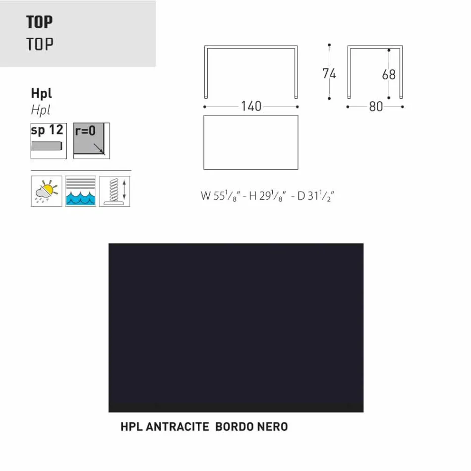 Stół Varaschin Victor wewnątrz i ogrodzie restauracji, nowoczesny design Viadurini