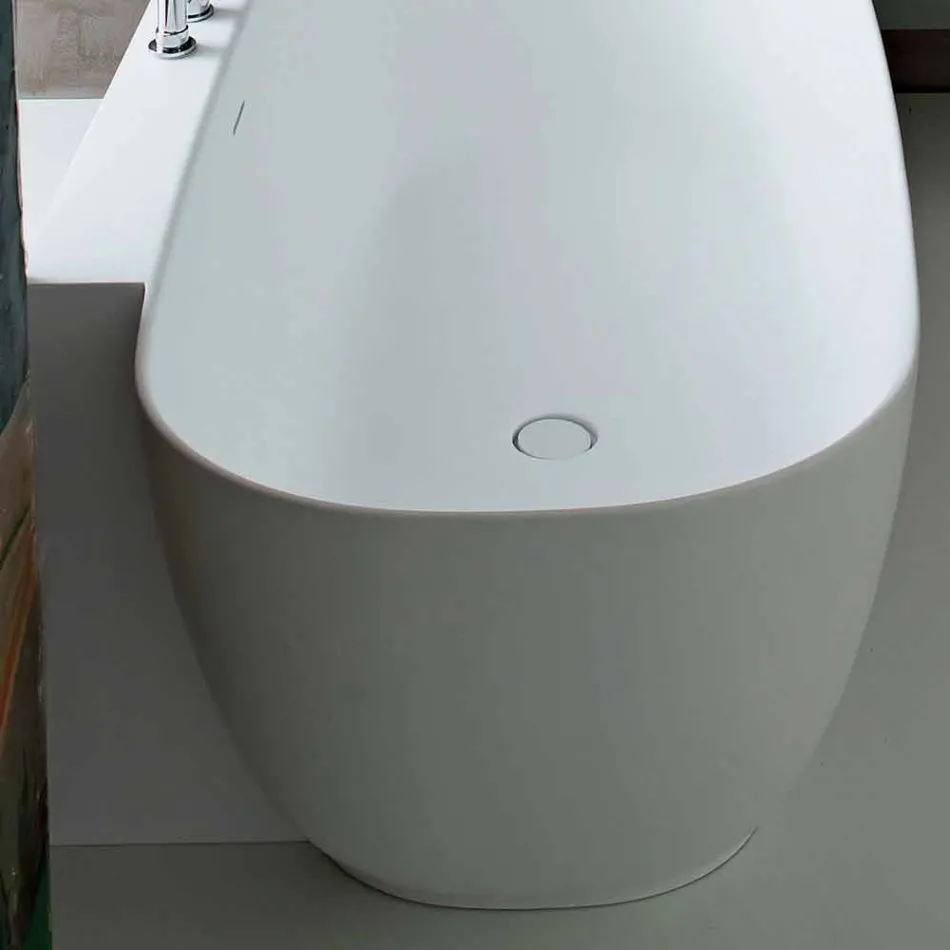 Nowoczesna wolnostojąca wanna w kolorze białym - Lipperiavas1 Viadurini