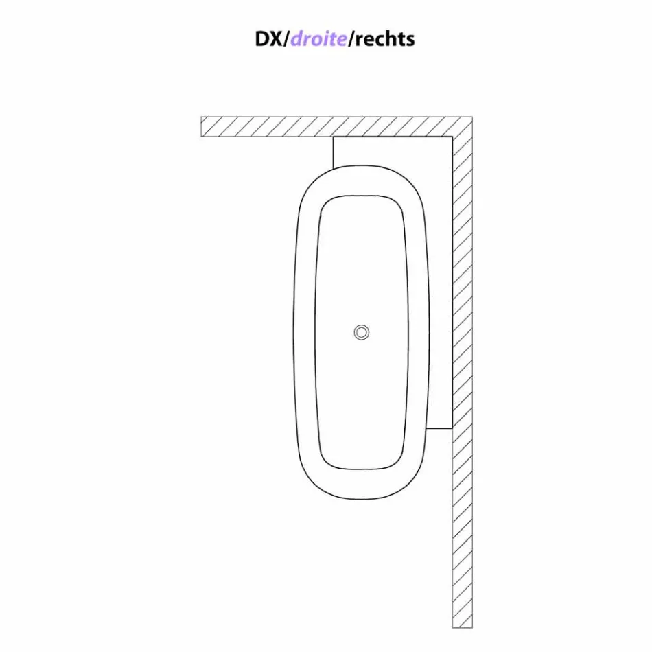 Nowoczesna wolnostojąca wanna w kolorze białym - Lipperiavas1 Viadurini