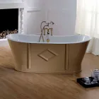 Wanna wolnostojące żeliwo malowane i zdobione Allen Viadurini