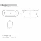 Wanna wolnostojąca kąpieli miedzi wykończone w niklu Julia Viadurini