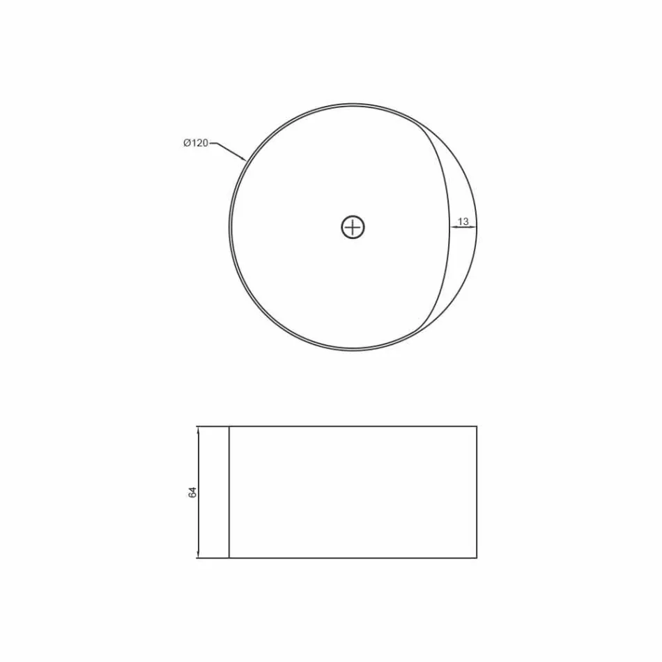 Okrągła, wolnostojąca wanna wykonana we Włoszech Cremona Viadurini