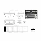 Wanna w designerską łazienkę z żeliwnym Pierce połysku Viadurini