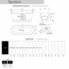 Wanna galwanicznie rzucania kąpieli żelaznej zewnętrznie Henry miedzi Viadurini