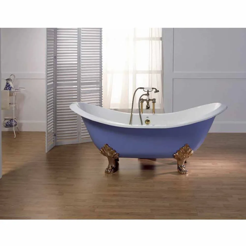 Wanna ramą i malowane cast iron Lane nogi Viadurini