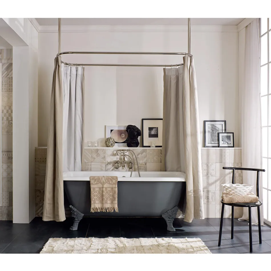 Wanna wolnostojąca Vintage ze stopami, z żeliwa - Nausica Viadurini