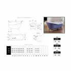 Kąpiel projektant w żeliwie z zdobione stóp Carrie Viadurini