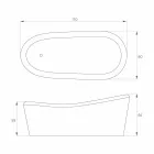 Nowoczesna wanna wolnostojąca w żywicy wykonana we Włoszech, Furtei Viadurini