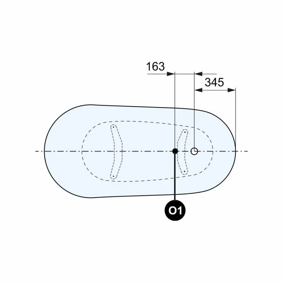 Wolnostojąca wanna, wiktoriański wzór w litej powierzchni - deszcz Viadurini