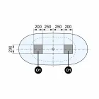 Wolnostojąca wanna, Made in Italy, w Solid Surface - Flow Viadurini