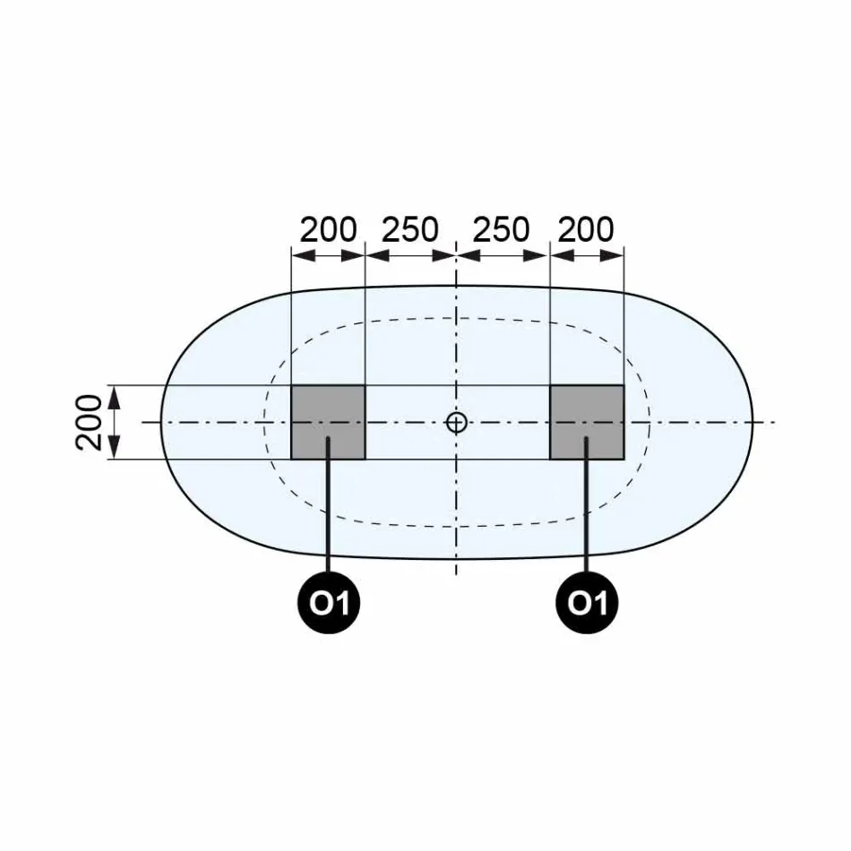 Wolnostojąca wanna, Made in Italy, w Solid Surface - Flow Viadurini