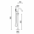 Wolnostojąca wanna, Made in Italy, w Solid Surface - Flow Viadurini