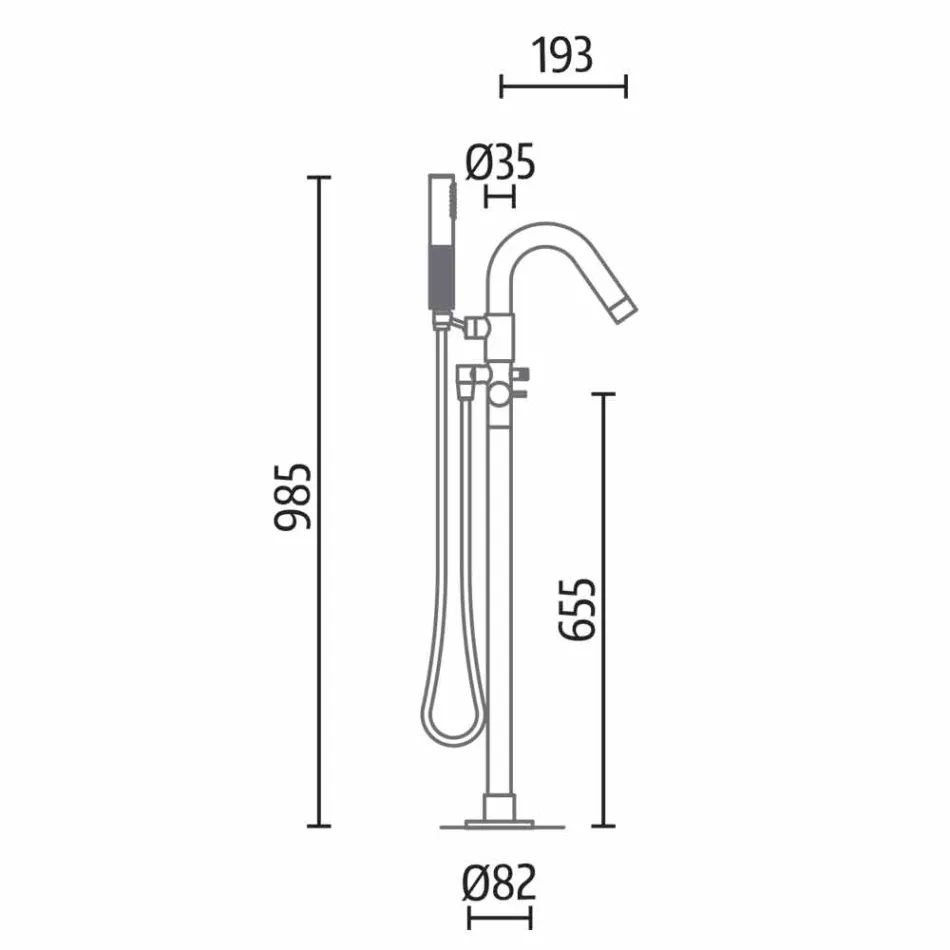 Wolnostojąca wanna, Made in Italy, w Solid Surface - Flow Viadurini