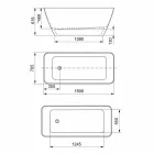 Wolnostojący nowoczesny design Łazienka błyszczący biały lub matowy - twarz Viadurini