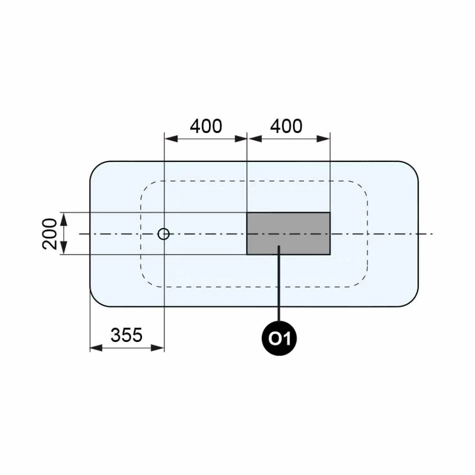 Wolnostojący nowoczesny design Łazienka błyszczący biały lub matowy - twarz Viadurini