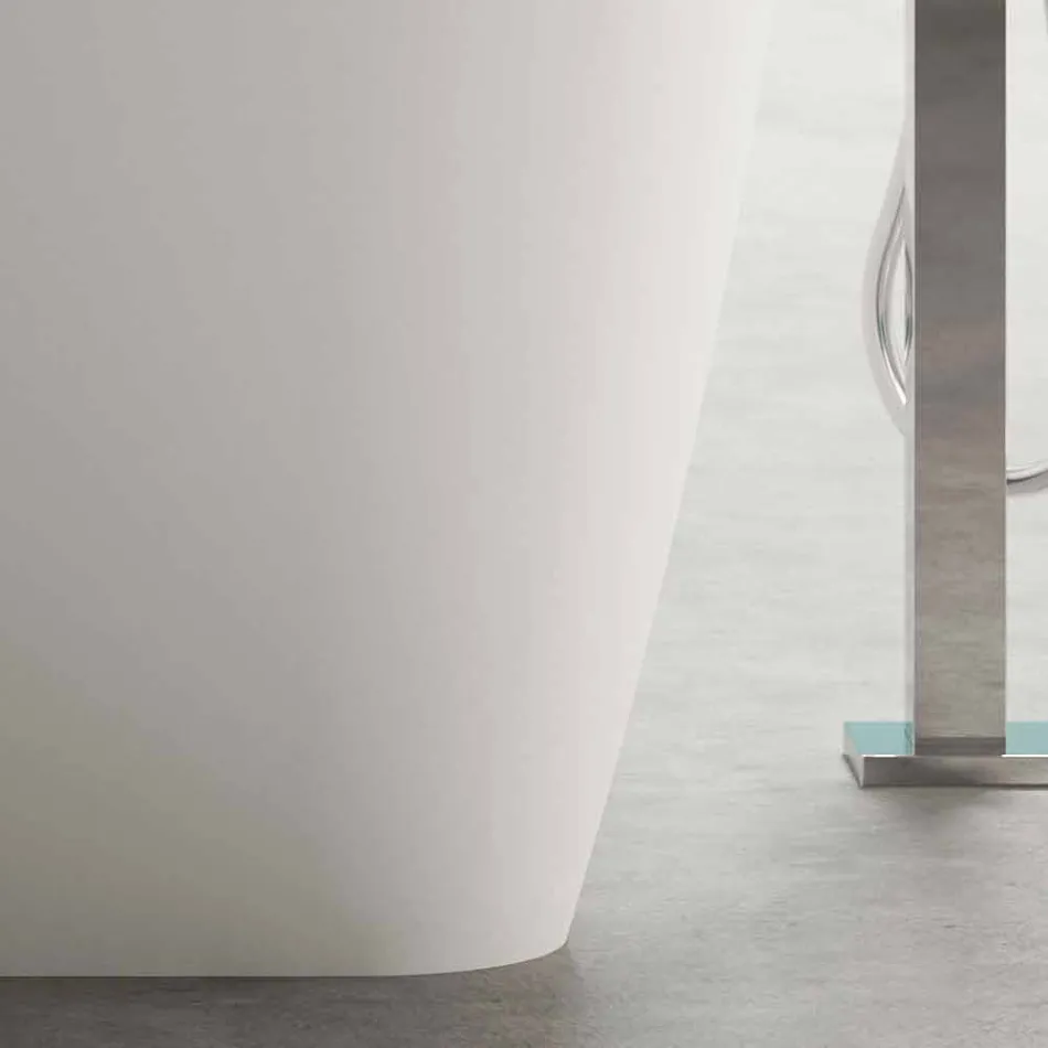 Wolnostojący nowoczesny design Łazienka błyszczący biały lub matowy - twarz Viadurini