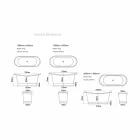 konstrukcja wolnostojąca wanna niklu i miedzi Angelica Viadurini