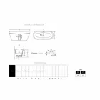 Wolnostojąca wanna ocynkowana staliwa zewnętrznie Sharon Viadurini