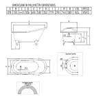Vintage wolnostojąca wanna z białego żeliwa Made in Italy - Paulina Viadurini