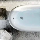 Wolnostojąca niebieska wanna z żywicy w klasycznym stylu, Fregona Viadurini