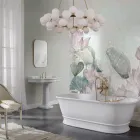 Wanna z litą powierzchnią ze zintegrowanym przelewem Made in Italy - Aurelio Viadurini