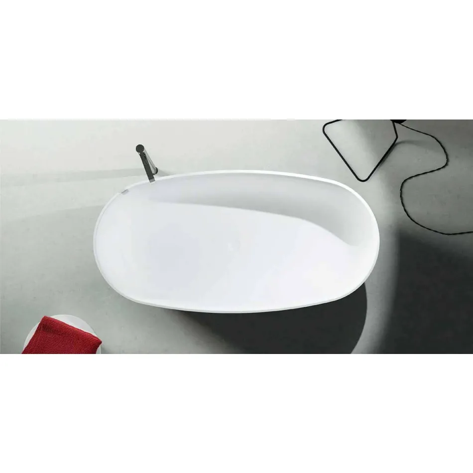 Wykonana we Włoszech wanna wolnostojąca Dongo Viadurini