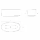 Wykonana we Włoszech wanna wolnostojąca Dongo Viadurini