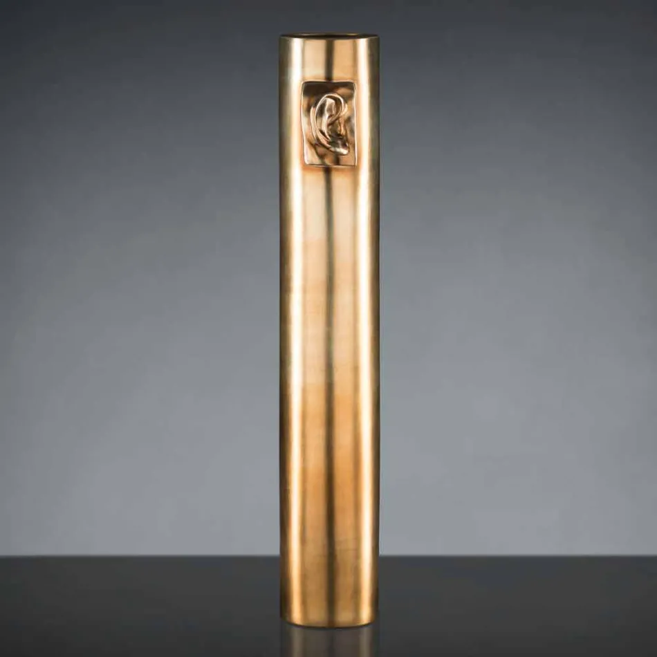 Wysoki wazon rzemieślniczy z kolorowej ceramiki Made in Italy - Monte Viadurini