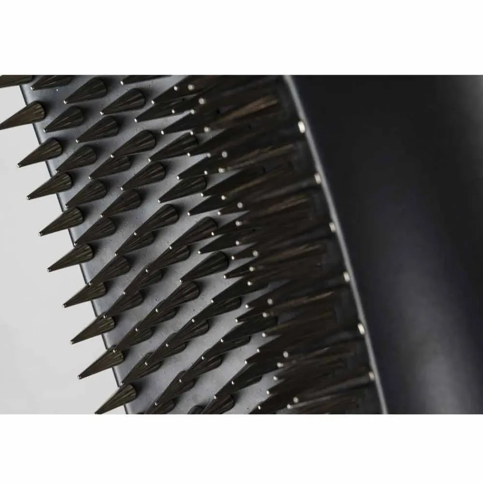 Wysoki wazon wewnętrzny z matowej czarnej ceramiki i stali Made in Italy - Jesolo Viadurini