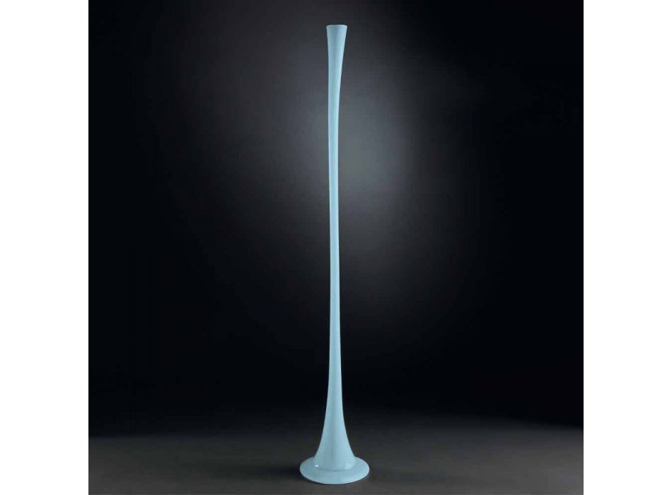 Wysoki wazon wewnętrzny z kolorowego szkła Nowoczesny design Made in Italy - Elviro Viadurini