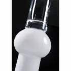 Wysoki wazon wewnętrzny z przezroczystego i białego szkła Made in Italy - Ludovico Viadurini