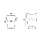 Wysoki dekoracyjny wazon w kształcie szkła z polietylenu Wyprodukowano we Włoszech - Pucca Viadurini