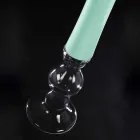 Wysoki dekoracyjny wazon ze szkła witrażowego Made in Italy - Singapur Viadurini