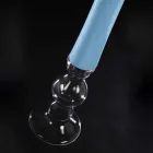 Wysoki dekoracyjny wazon ze szkła witrażowego Made in Italy - Singapur Viadurini