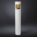 Wysoki wazon z białej ceramiki z kolorowym detalem Made in Italy - Monte Viadurini