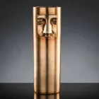 Nowoczesny wysoki wazon z białej ceramiki z kolorową wkładką Made in Italy - Lexi Viadurini